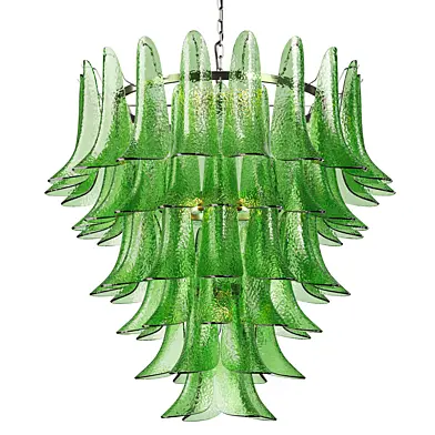Glass Feather Chandelier