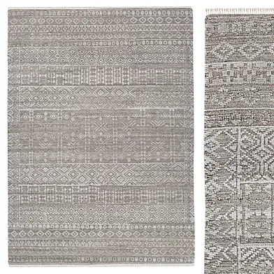Pompei Rust Silver Hand-Knotted Rug