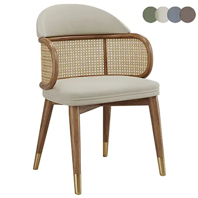 Modern Beige Rattan Dining Chair