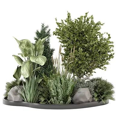 Outdoor Garden Set Bush And Tree 2673