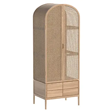 Contemporary Armoire Wood Grain