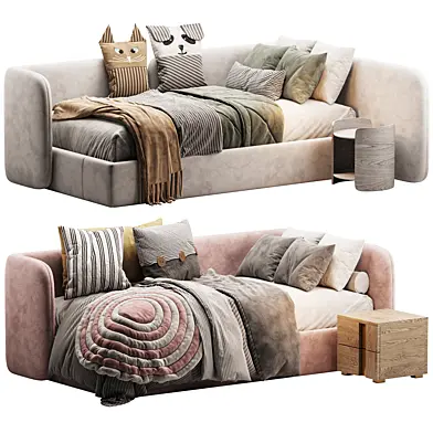 Bed Amalia 90 Velvet Smoke Divan.ru