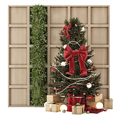 Fully Decorated Christmas Tree Set_Set 2737