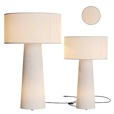 Floor lamp made of fabric and metal cylinder-modern-Eryn