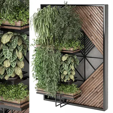 indoor plants in metal shelf 1603