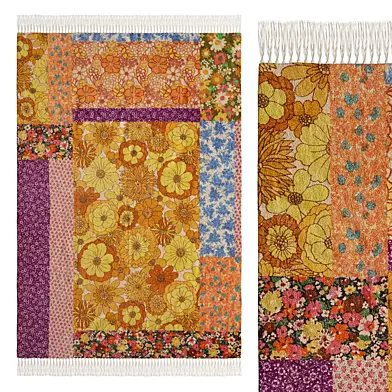Vera Floral Patchwork Printed Rug
