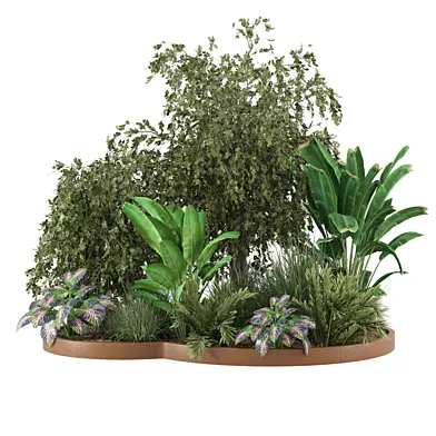Outdoor Bush and Plants Garden_Set 0021