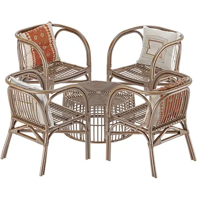 Outdoor garden furniture rattan set