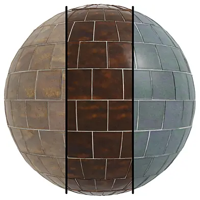 FB992 Ceramic terracotta Tiles | 3MAT | 4k | Seamless