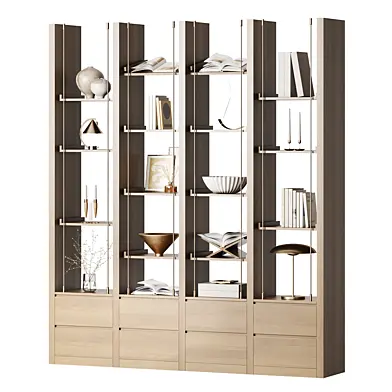 Bookshelves with decor