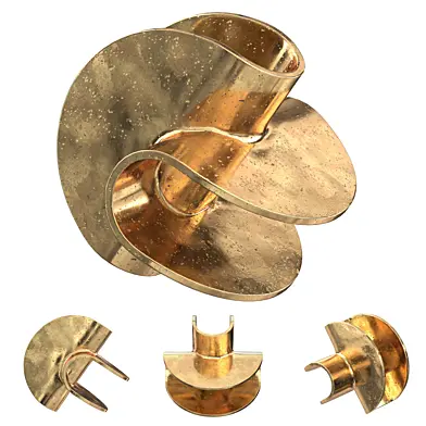 Euclid Cast Brass Decorative Object