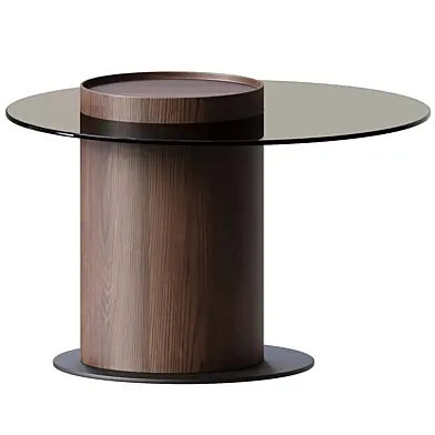 Anita Round Wooden Coffee Table Set