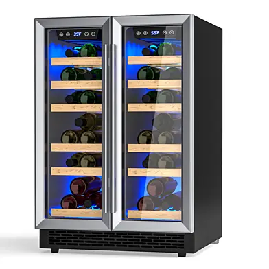 Wine Cooler Refrigerator Dual Zone