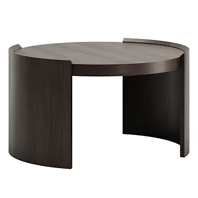 Neuvic Brown Oak Wood Coffee Table