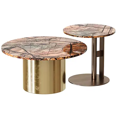 VducK Modern Marble Coffee Table Set