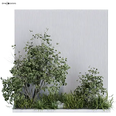 standing partition and vertical plant in box set 449