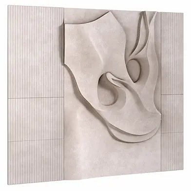 Decorative wall panel with bas-relief