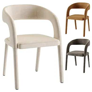 Nicola Open Barrelback Fabric Dining Armchair by rh.com