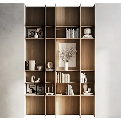 rack Minimalistic wooden shelving 09