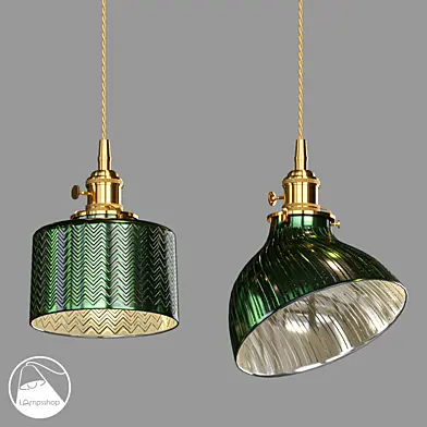 LampsShop.ru PDL2483 Pendant Green Leno