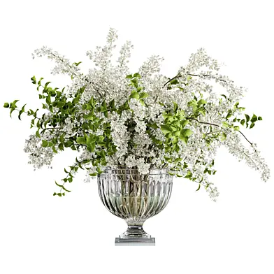 Tree branch bouquet in glass vase