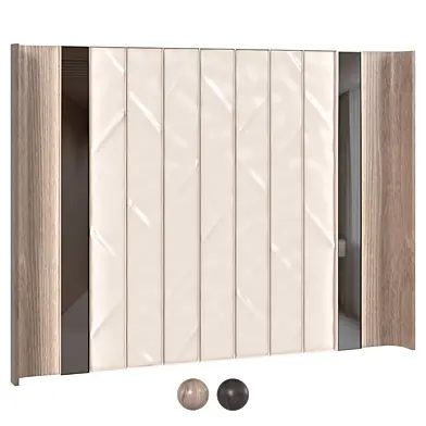 Wall panel with mirrors