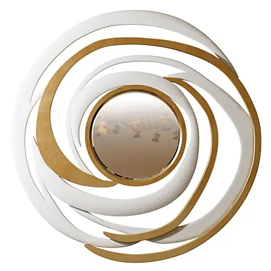 Galactic Mirror in Cream Shagreen