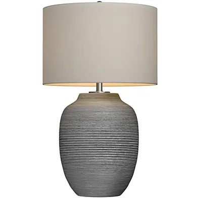 Настольная рифленая лампа Grey Nightstand Table Lamp