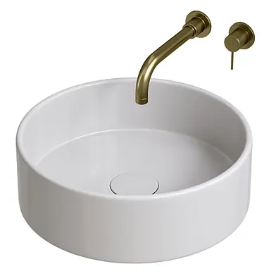 Arezzo Matt White Round Counter Top Basin
