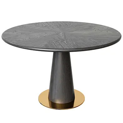 Round Dining Table - Full Black