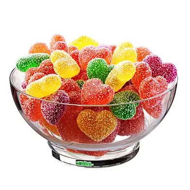 Желейные сердечки в сахаре