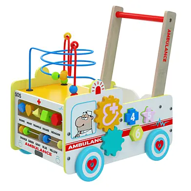 Toy Pusher Ecotoys Ambulance