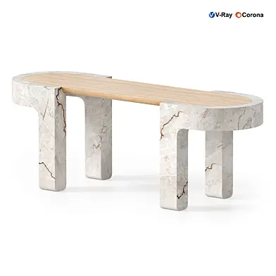 WOOD AND STONE TABLE