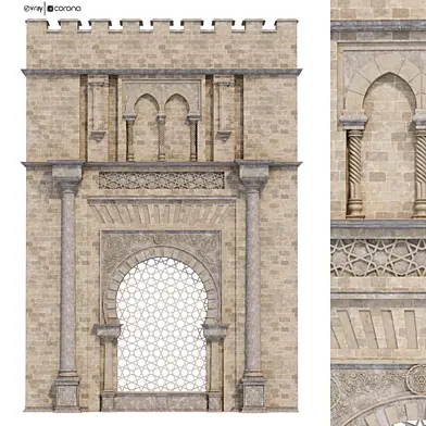 Arabic turkish  islamic architectural element set 508