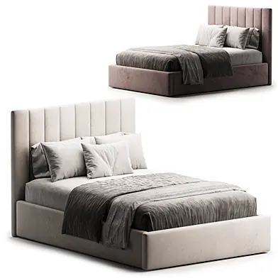 Bed Vega-Floor 140 Velvet Gray