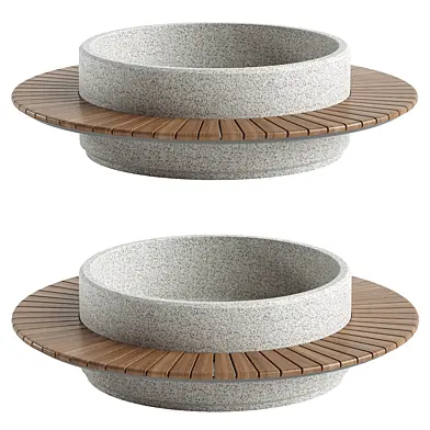 ROUND PLANTER BENCH 275