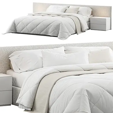 Panel Soft Headboard Bed
