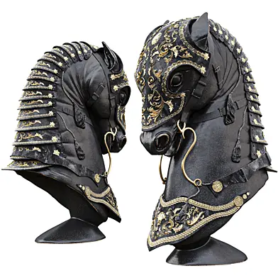 Black horse statue