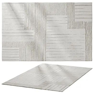 Painted Mixed Stripes Wool Rug