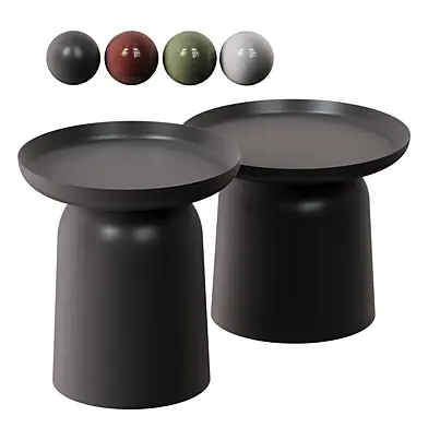 Soda Round Side Table Black
