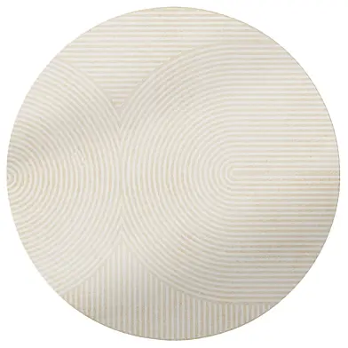 Apricot Line Rug Polyester Casual Carpet