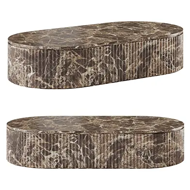 Byron Reeded Stone Coffee Table