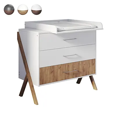 Комод с пеленальным столиком и матрасом Polini kids Porto 2200