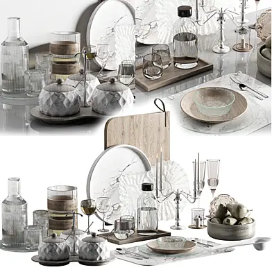 kitchen accessories model set 02
