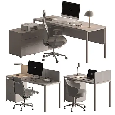 White Office Set - Office Furniture 771