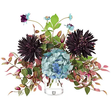 Dahlia and Hydrangea Arrangement Freeport Park