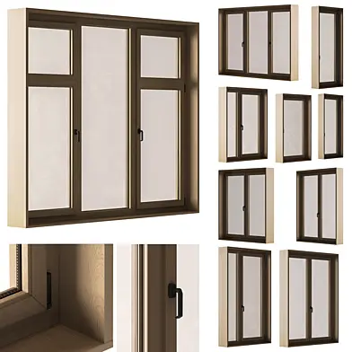 Wooden Frame - Windows Set 38