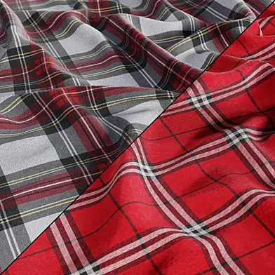 Stripes Tartan Professional Fabric Material 09