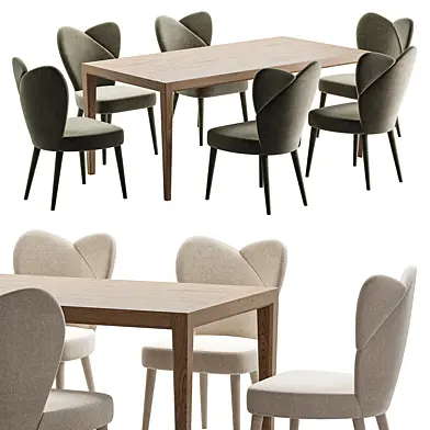 Pair chair nizou table