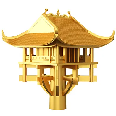 One Pillar Pagoda 3D Model
